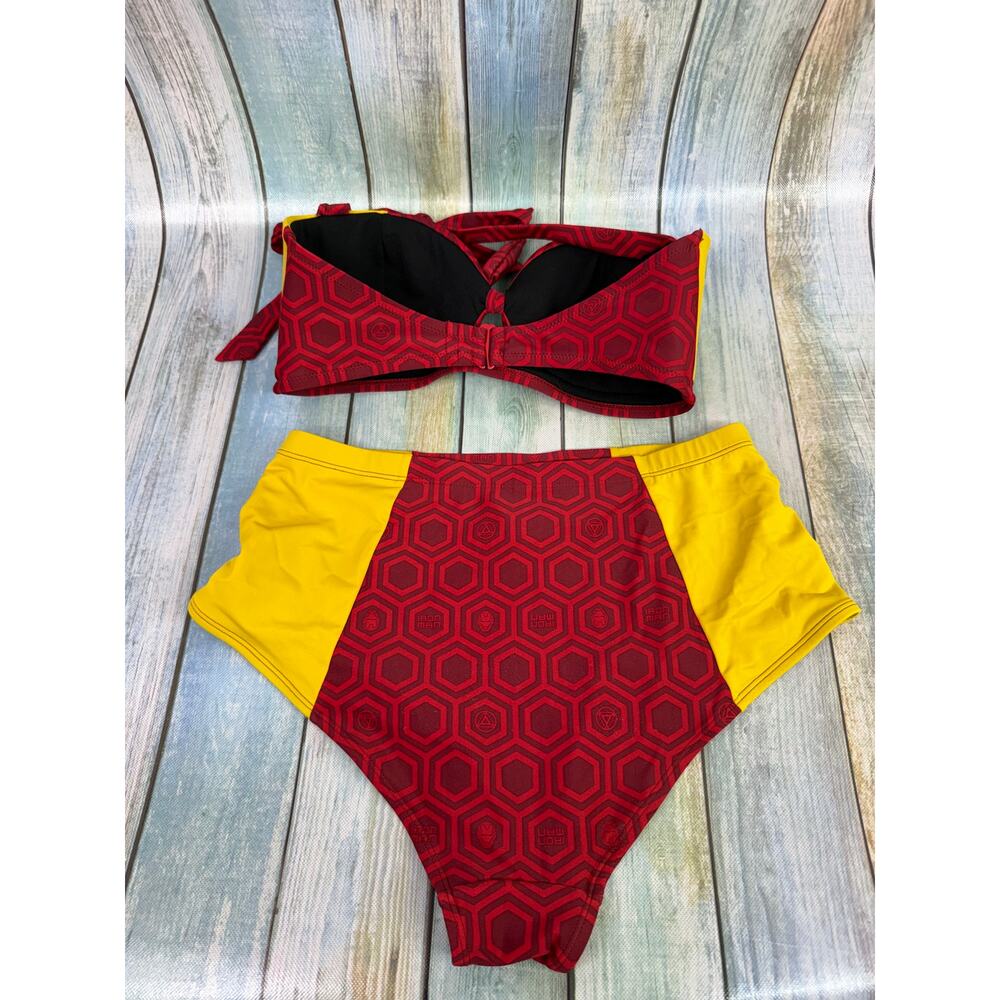 Marvel Her Universe Iron Man Bikini Medium High Waist Red Yellow Swimwear Swim - Picture 3 of 6